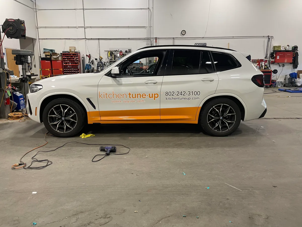 Partial wrap on a BMW X3 SUV in South Burlington, VT