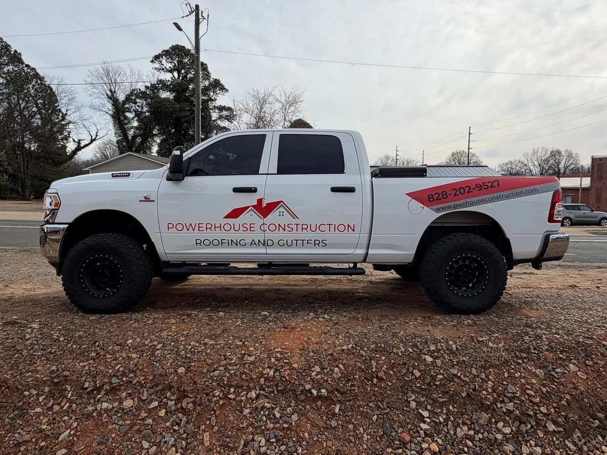 Spot graphics on a RAM 2500 truck in Hickory, NC