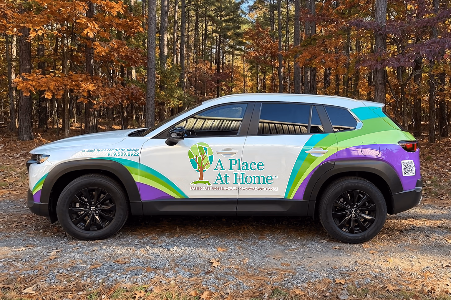 A Place At Home vehicle wrap in Wake Forest, NC
