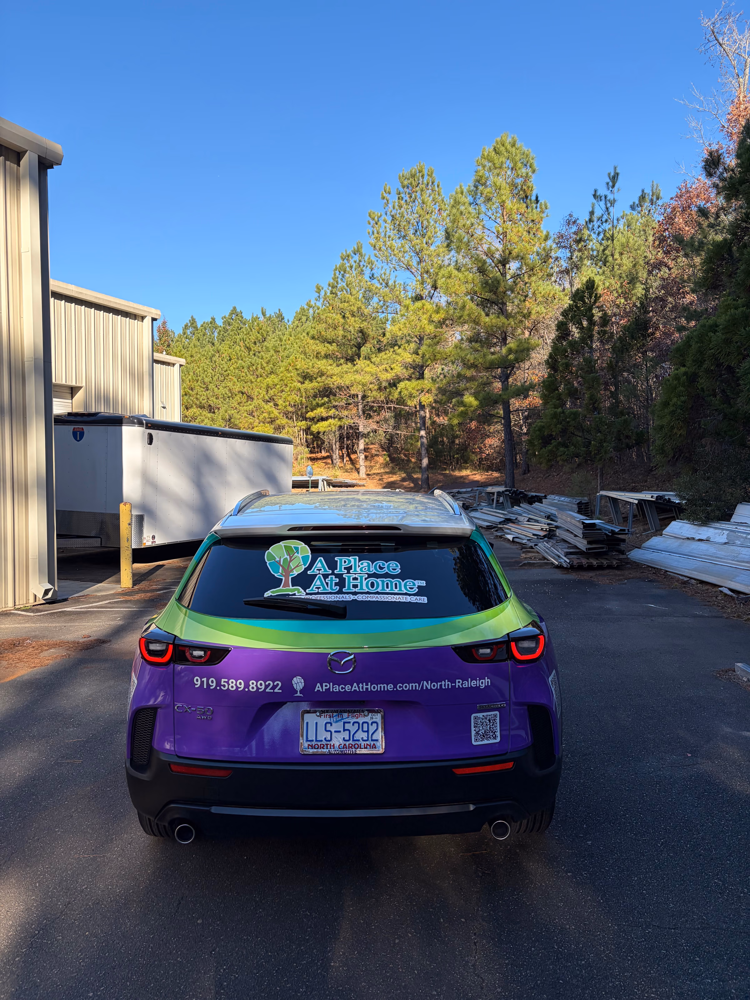 A Place At Home vehicle wrap in Wake Forest, NC