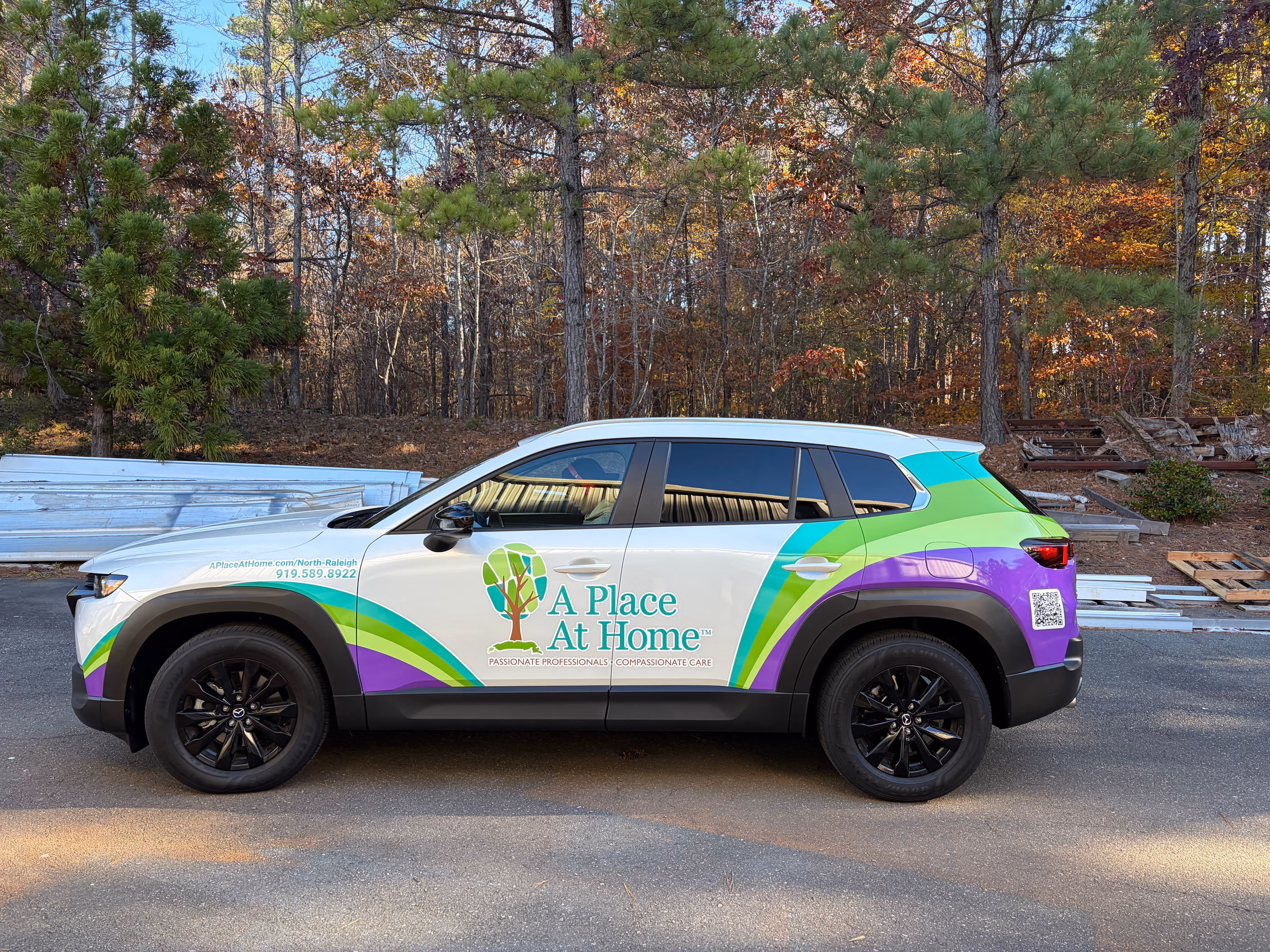 A Place At Home vehicle wrap in Wake Forest, NC
