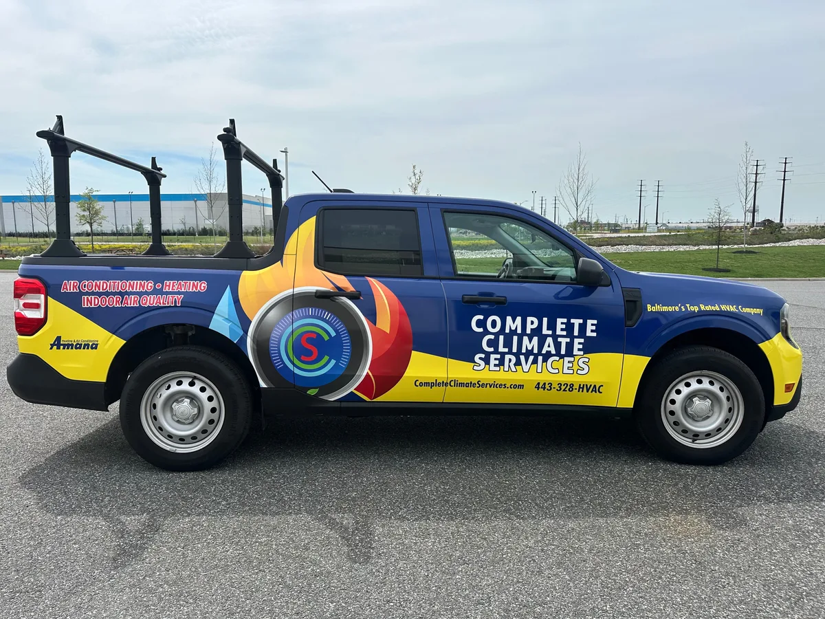 Full wrap on a Ford Maverick truck in Baltimore, MD