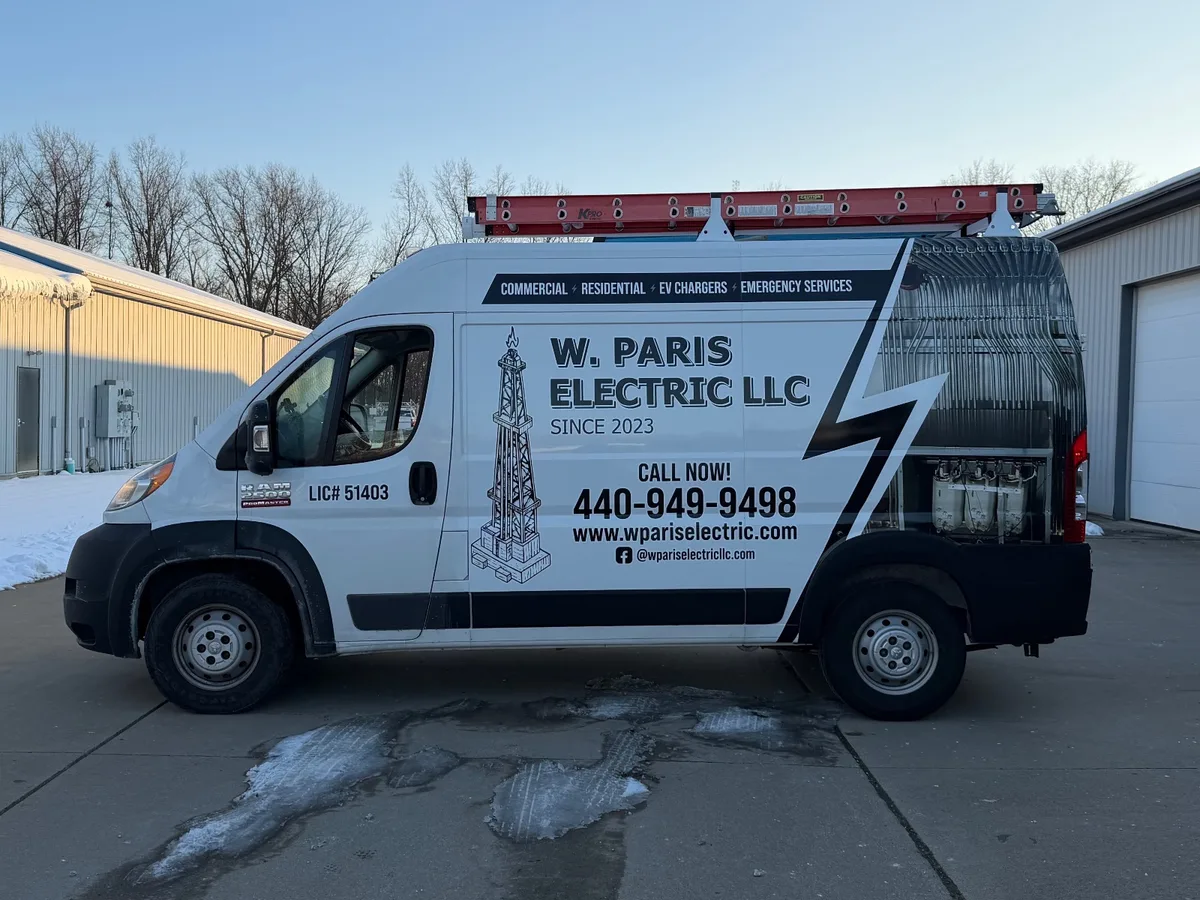 Partial wrap on a RAM ProMaster van in Cleveland, OH