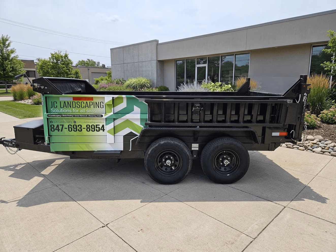 JC Landscaping vehicle wrap in Northbrook, IL