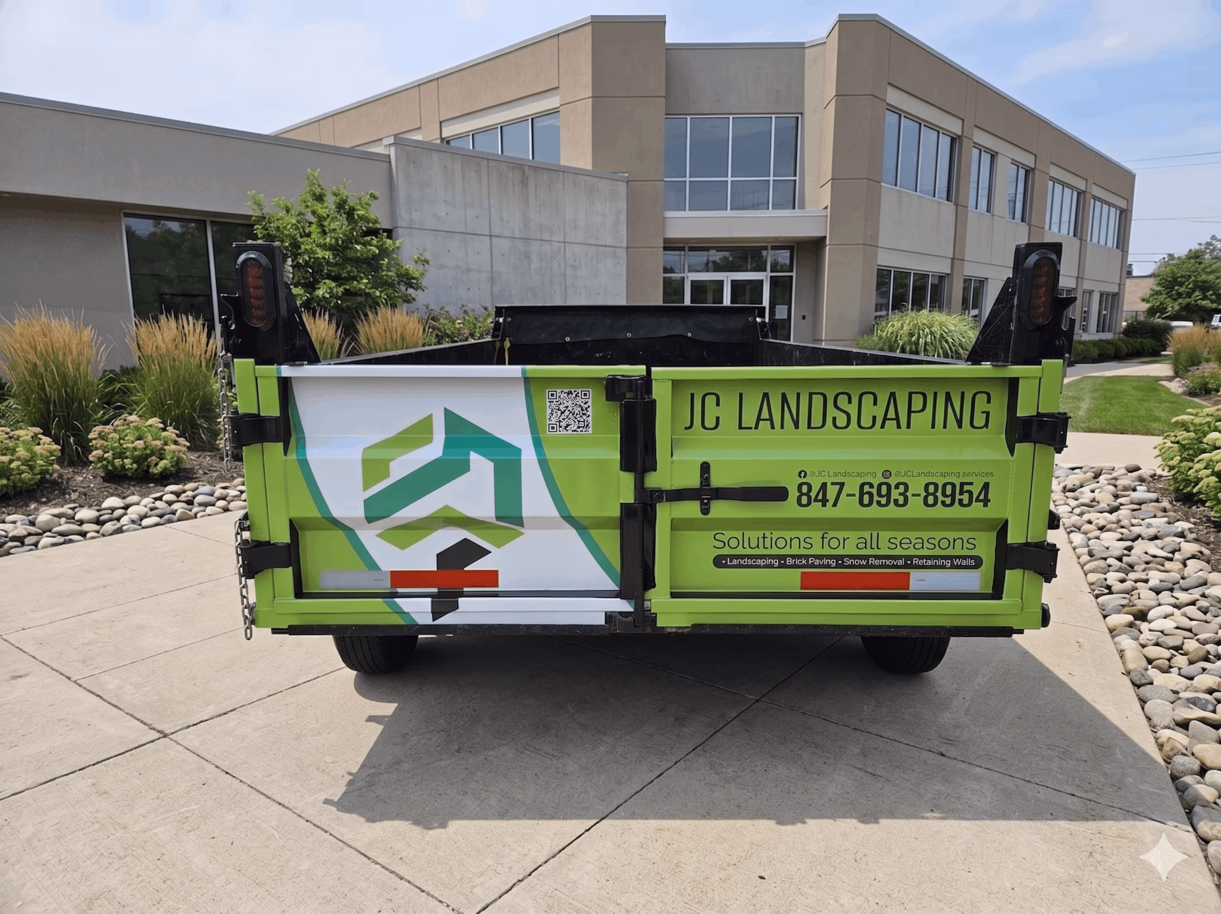 JC Landscaping vehicle wrap in Northbrook, IL