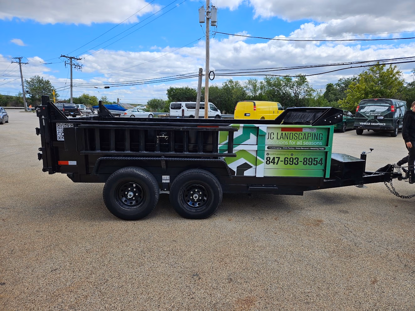 JC Landscaping vehicle wrap in Northbrook, IL