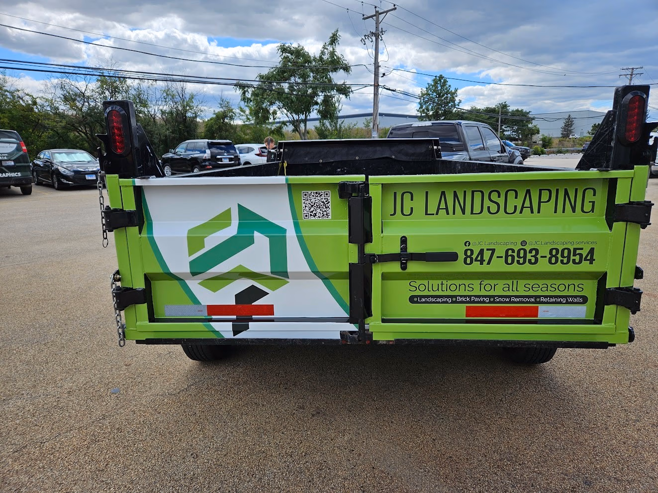 JC Landscaping vehicle wrap in Northbrook, IL