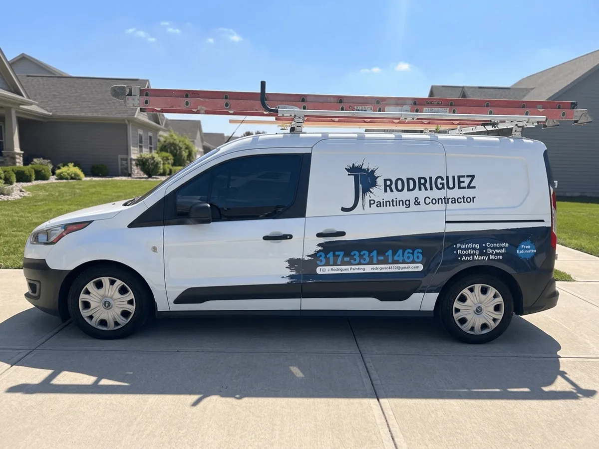 Partial wrap on a Ford Transit Connect van in Indianapolis, IN