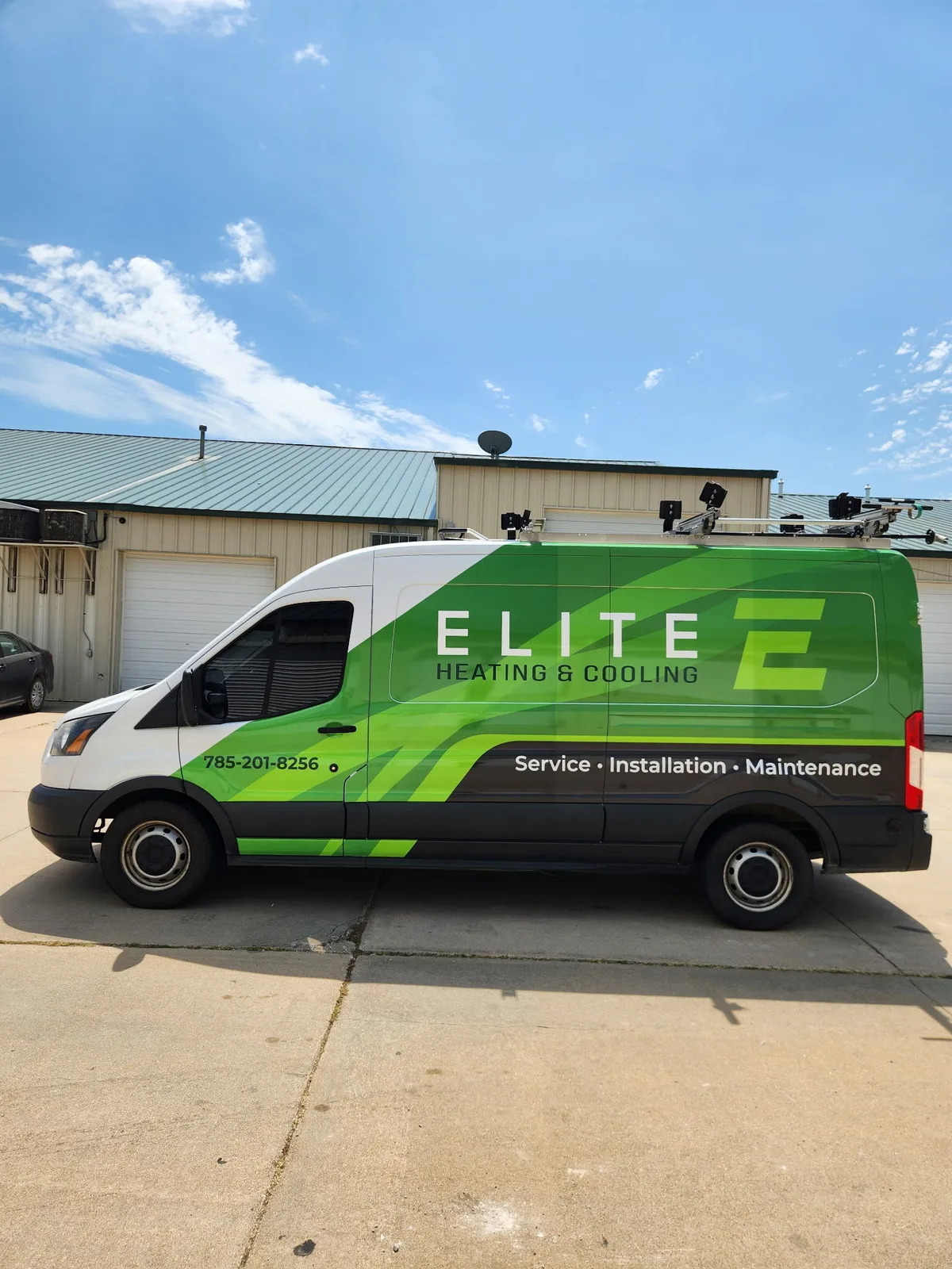 Partial wrap on a Ford Transit van in Salina, KS