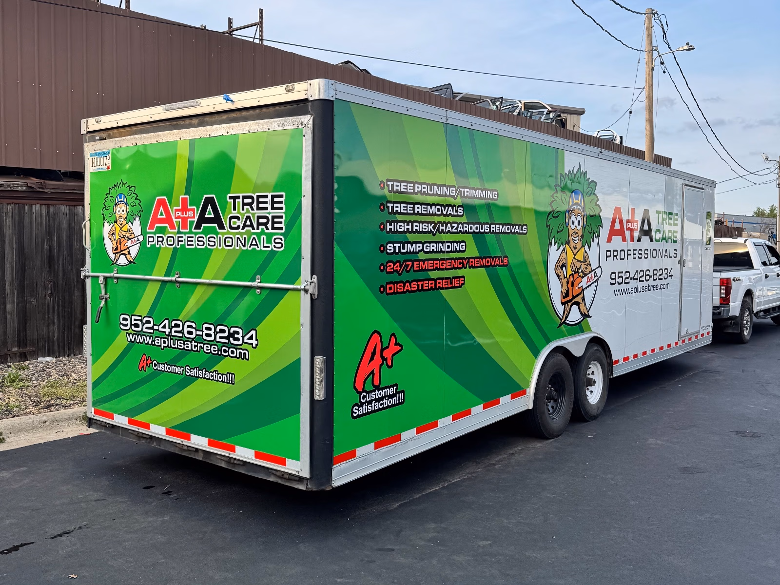 A+A Tree Care Professionals vehicle wrap in Rogers, MN