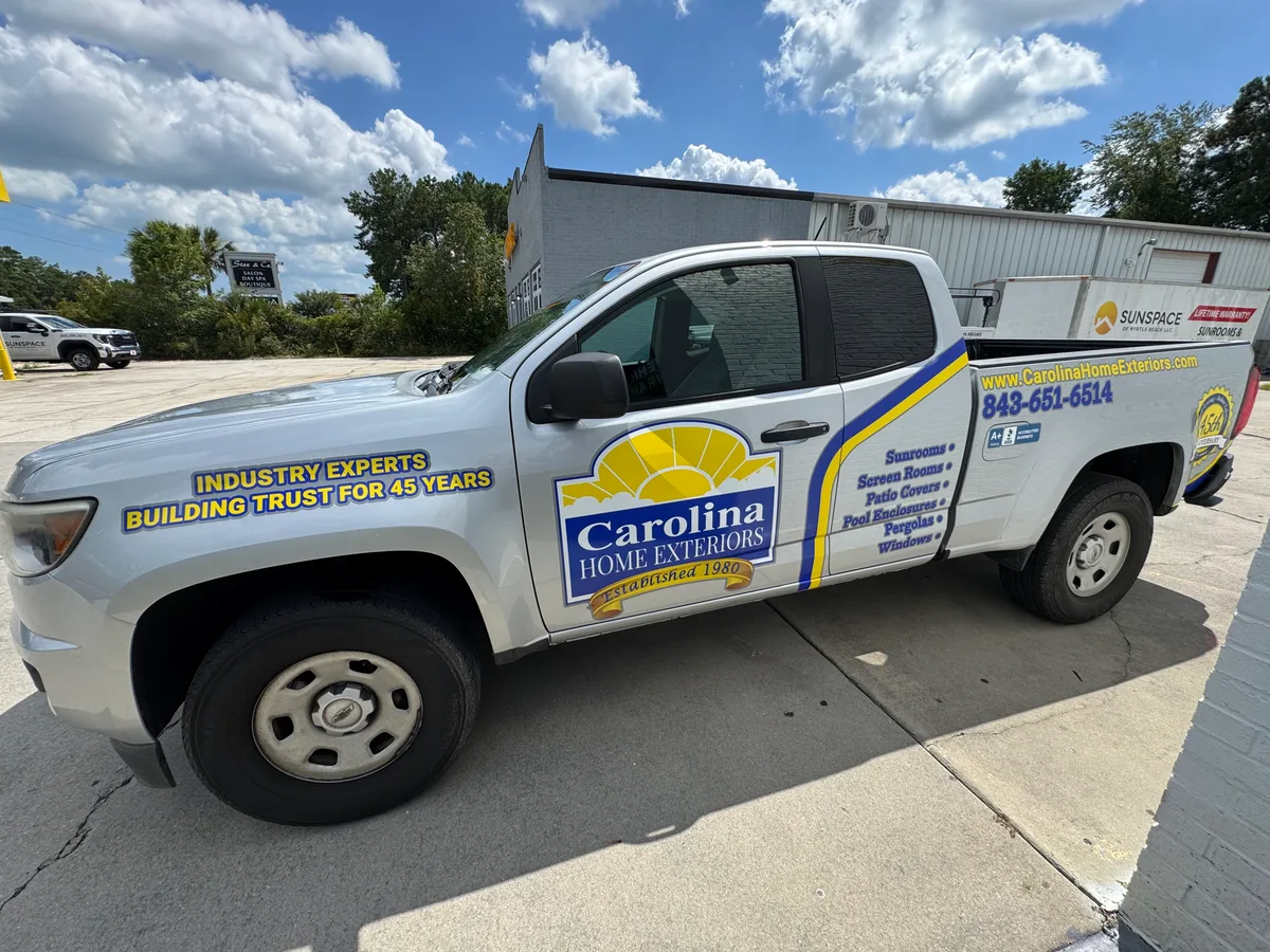 Spot graphics on a Chevrolet Colorado truck in Myrtle Beach, SC