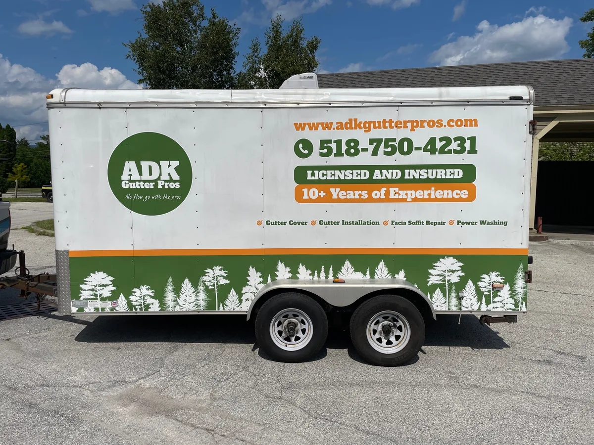 Partial wrap on a trailer in Lake George, NY