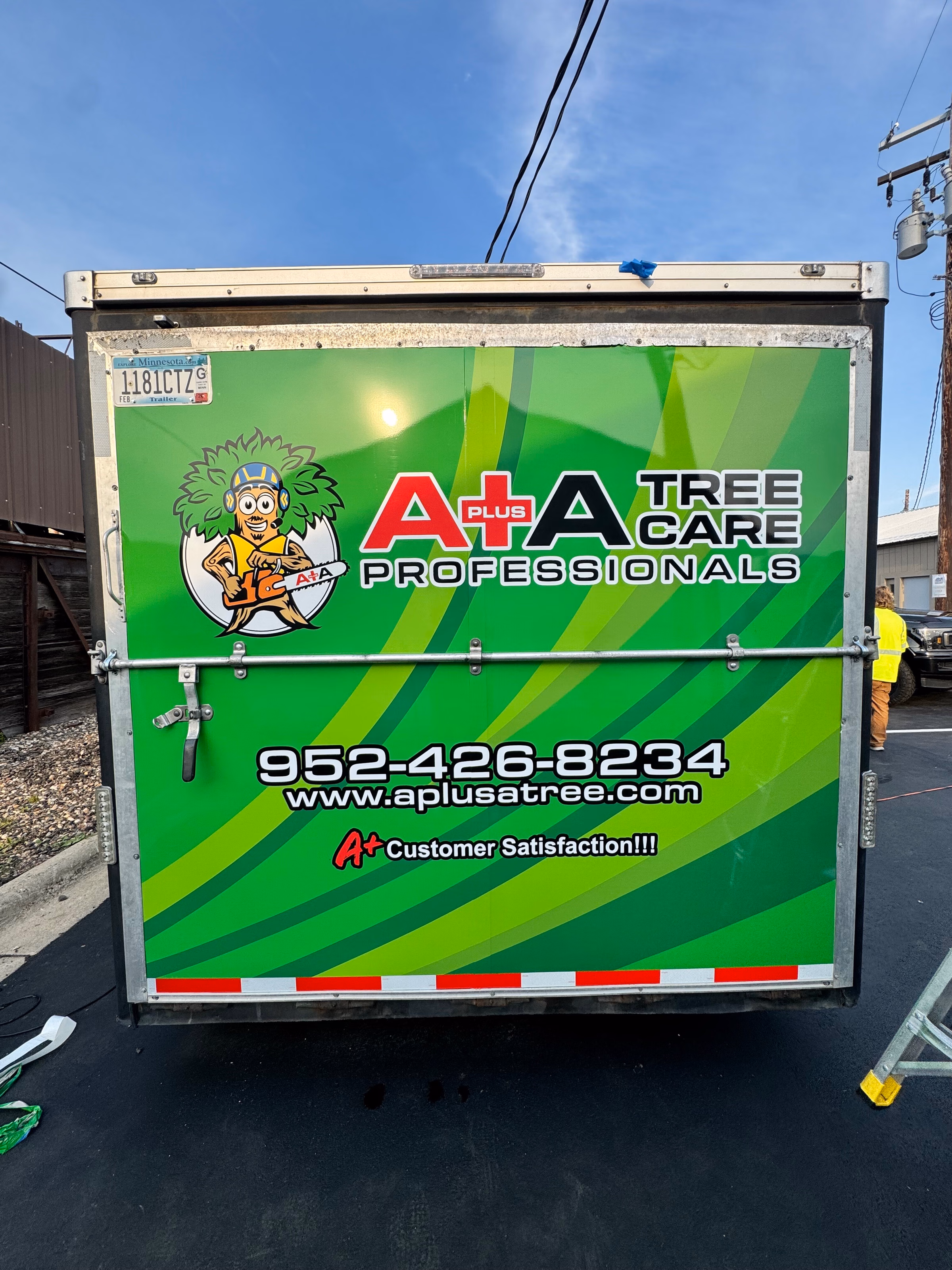A+A Tree Care Professionals vehicle wrap in Rogers, MN