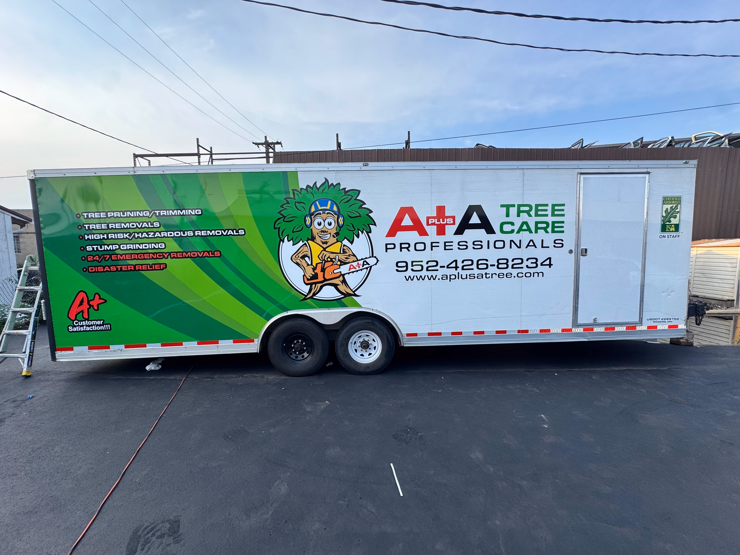 A+A Tree Care Professionals vehicle wrap in Rogers, MN