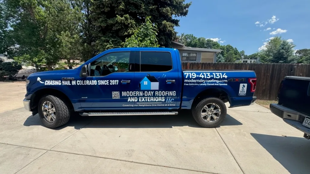 Spot graphics on a Ford F-150 truck in Colorado Springs, CO