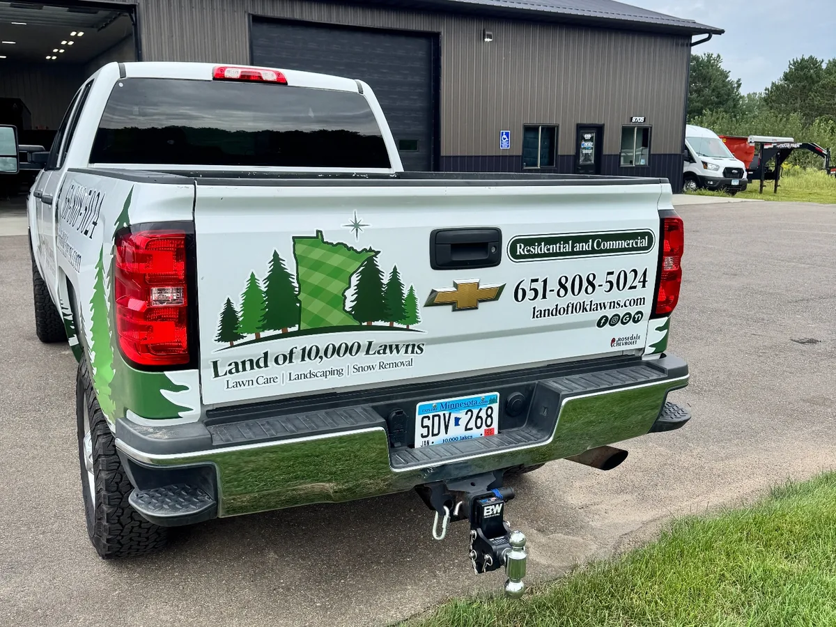 Partial wrap on a Chevrolet Silverado truck in Minneapolis, MN