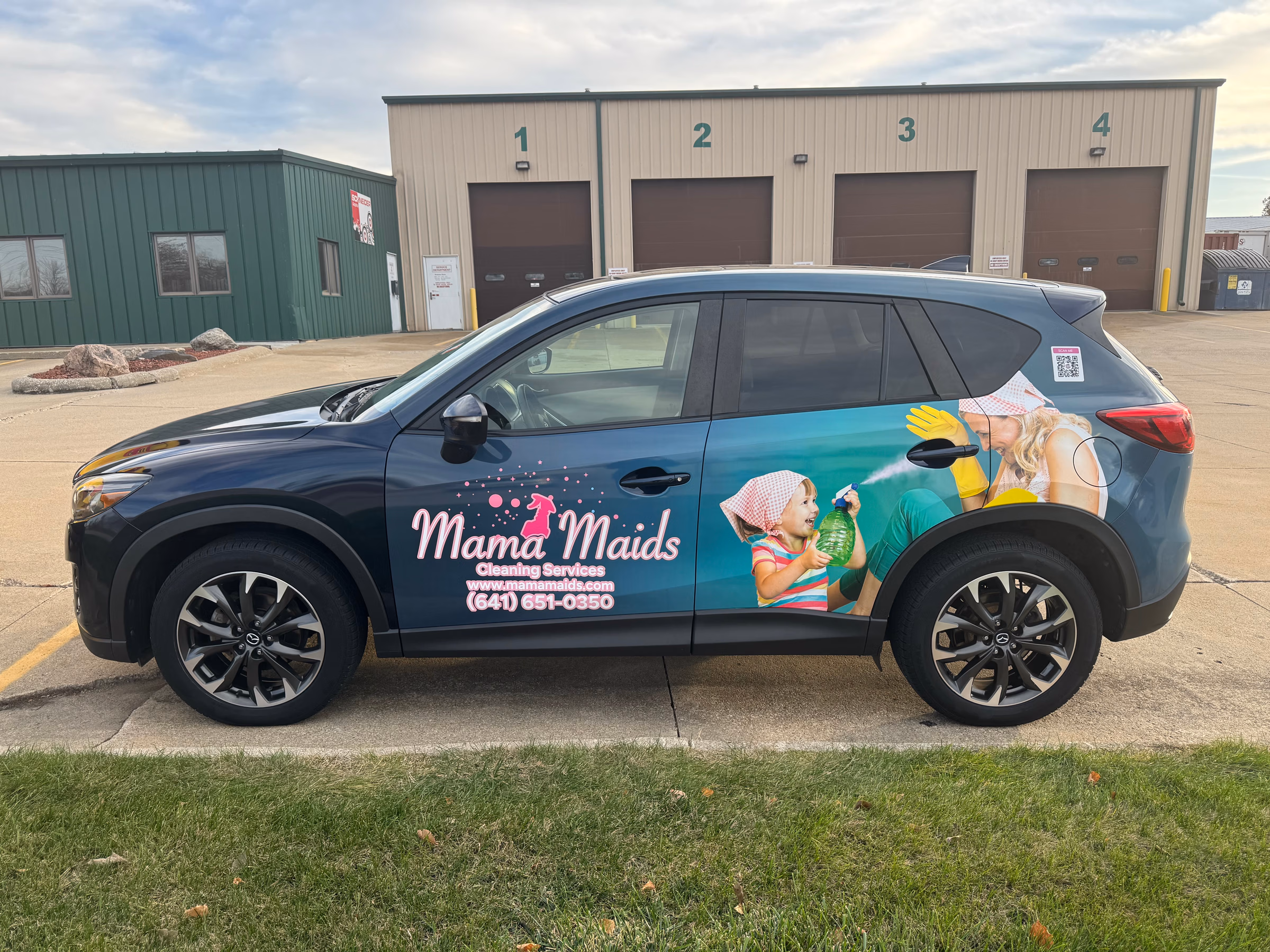 Mama Maids Cleaning Services vehicle wrap in Pella, IA