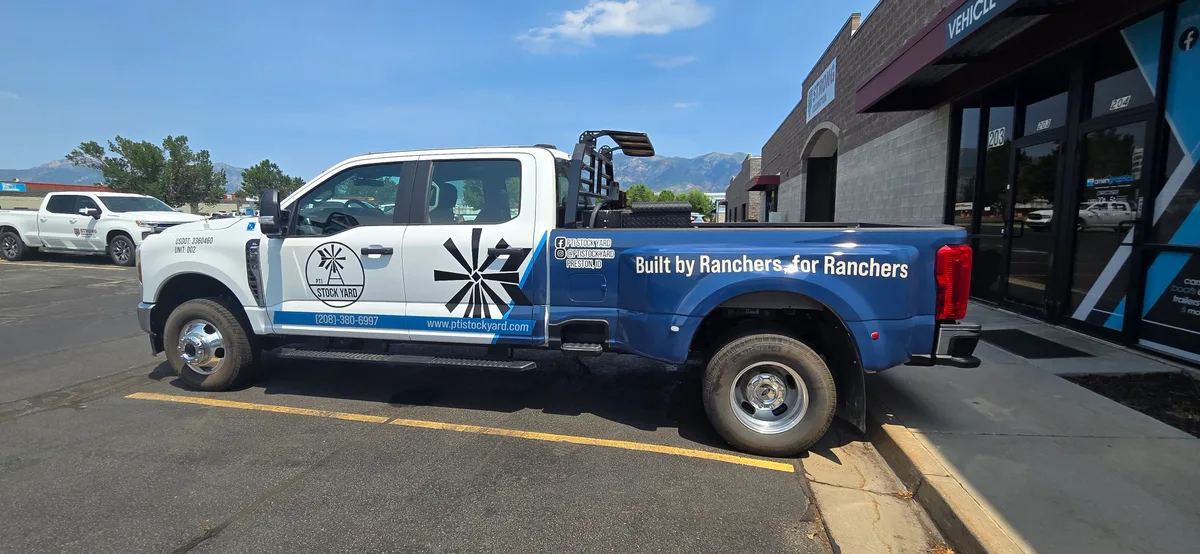 Partial wrap on a Ford Super Duty truck in Preston, ID