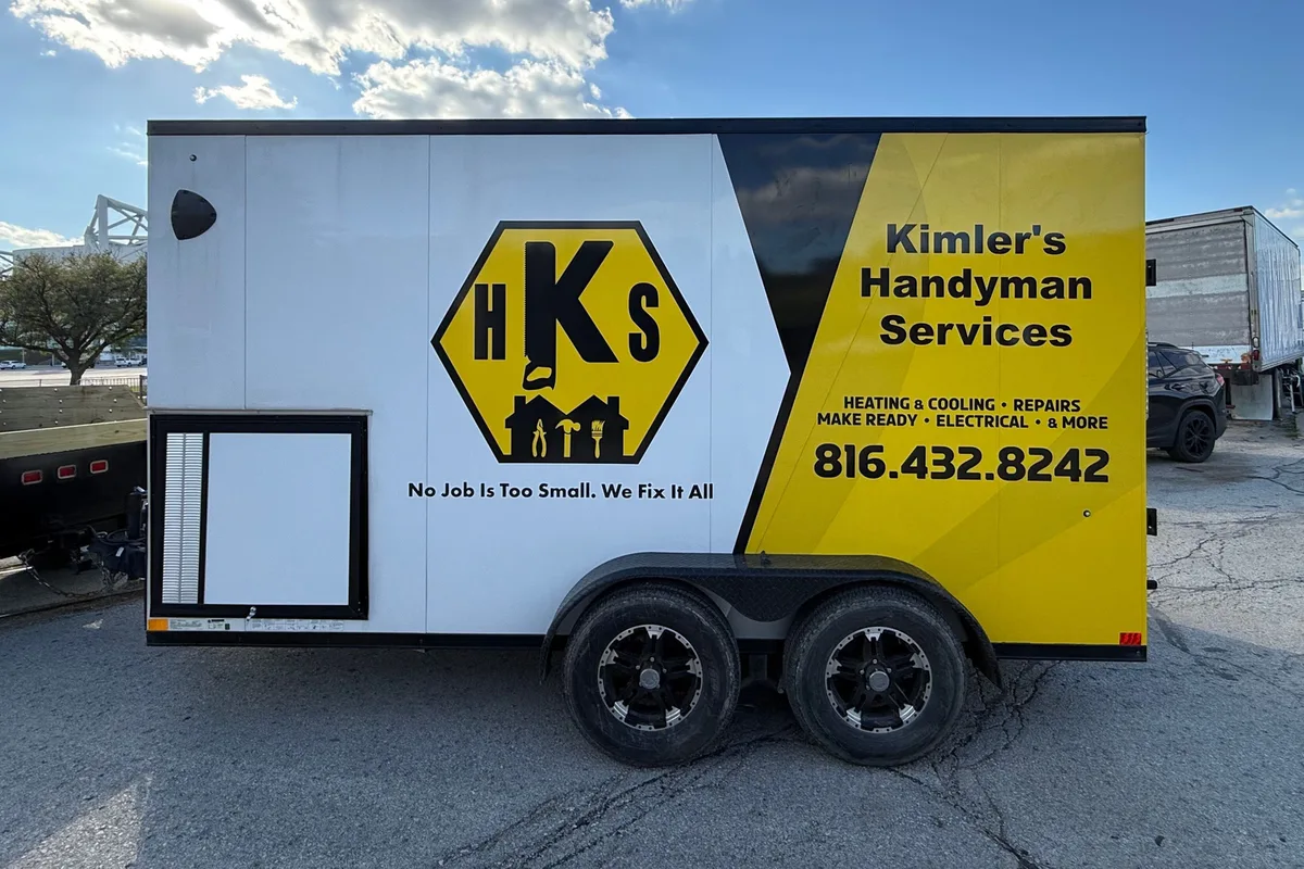 Partial wrap on a trailer in Kansas City, MO