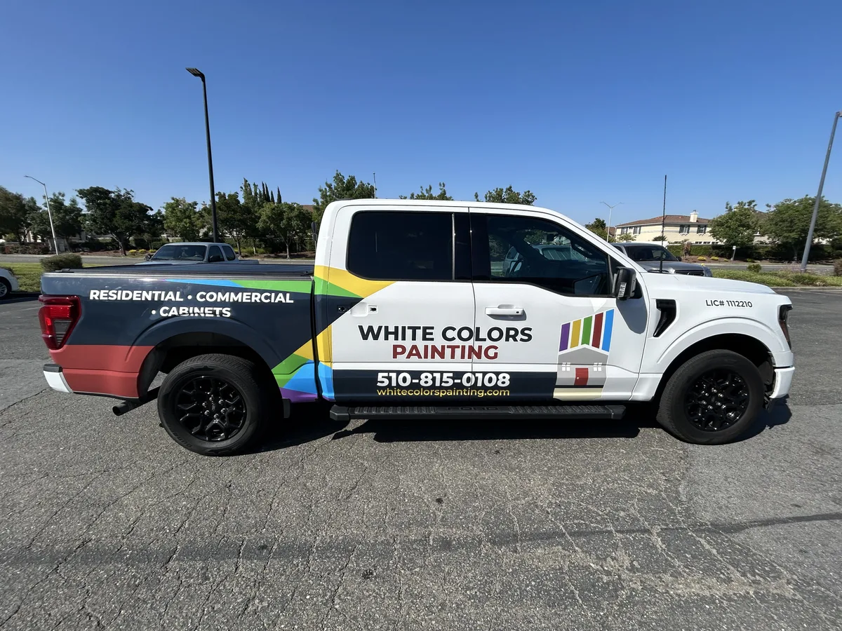 Partial wrap on a Ford F-150 truck in Oakland, CA