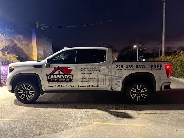 Partial wrap on a GMC Sierra truck in Rogers, AR