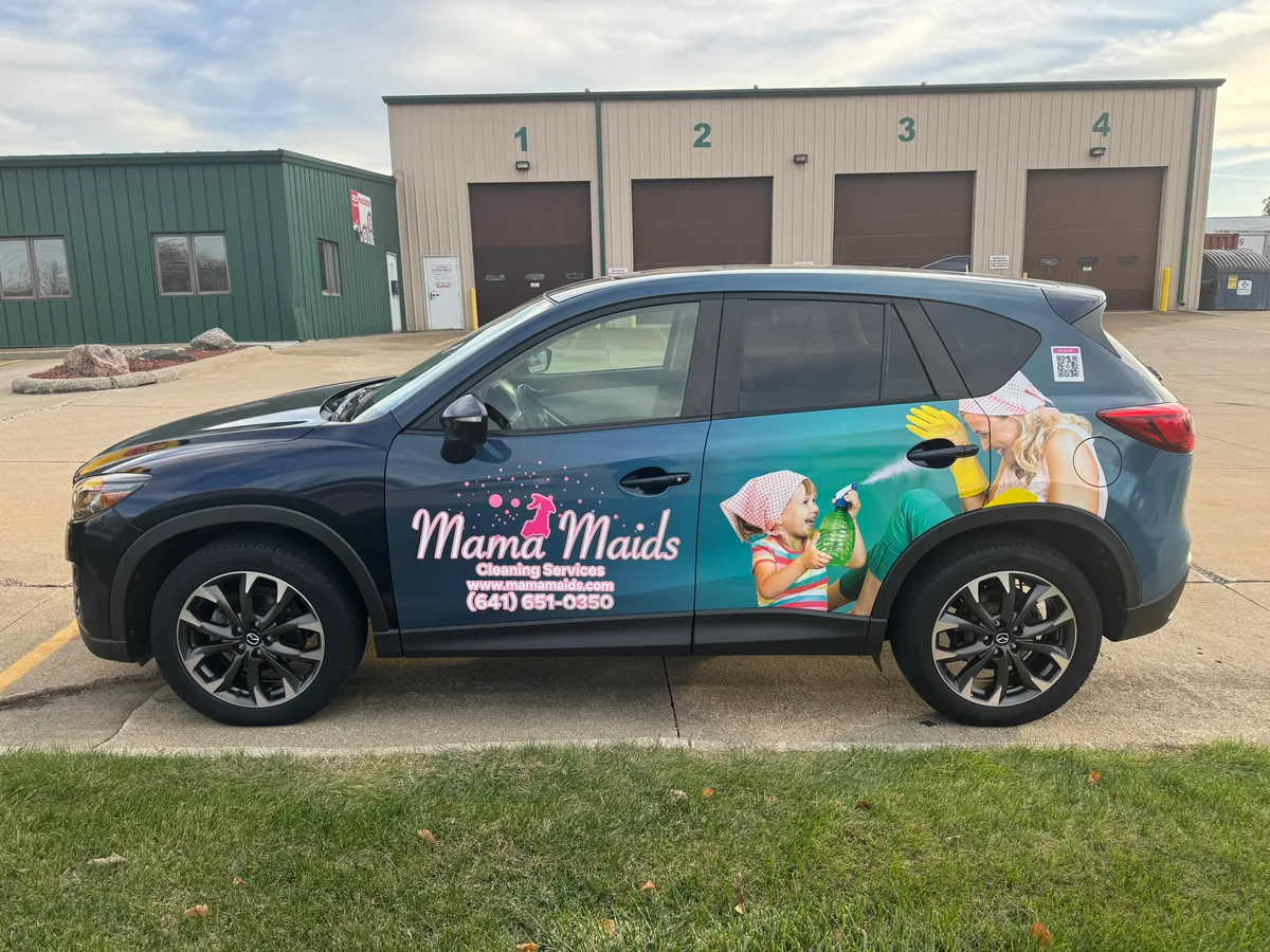 Partial wrap on a Mazda CX-5 SUV in Pella, IA