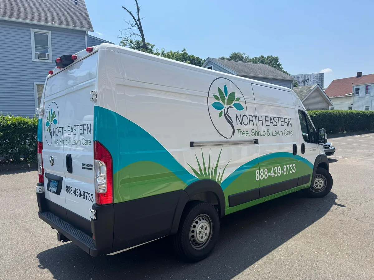 Partial wrap on a RAM ProMaster 3500 van in Stamford, CT