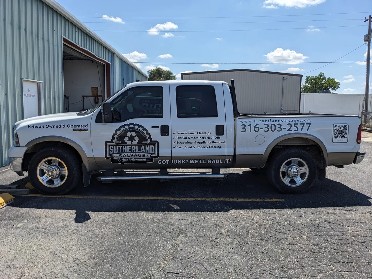 Spot graphics on a Ford F-350 truck in Ellis, KS