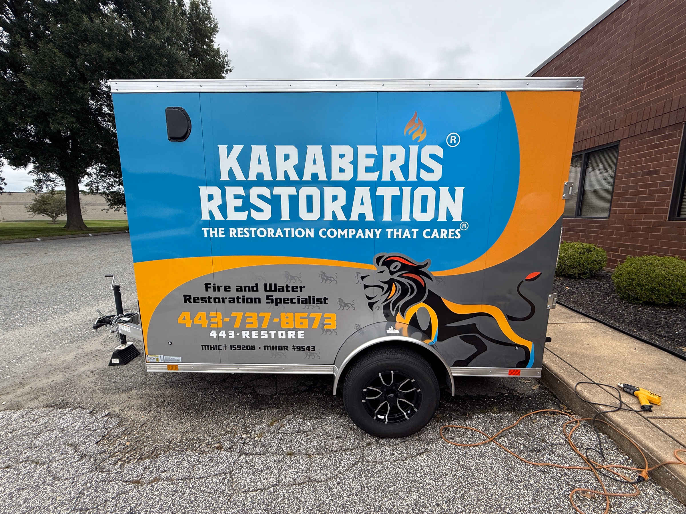 Karaberis Restoration vehicle wrap in Middle River, MD