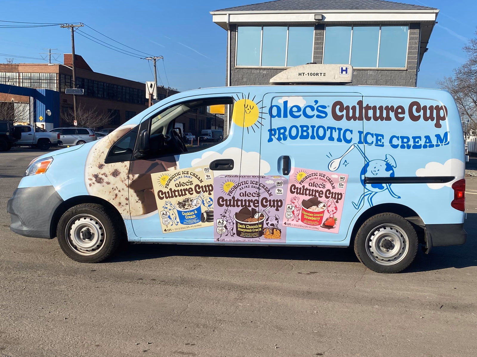 Alec's Culture Cup Probiotic Ice Cream vehicle wrap in Newark, NJ