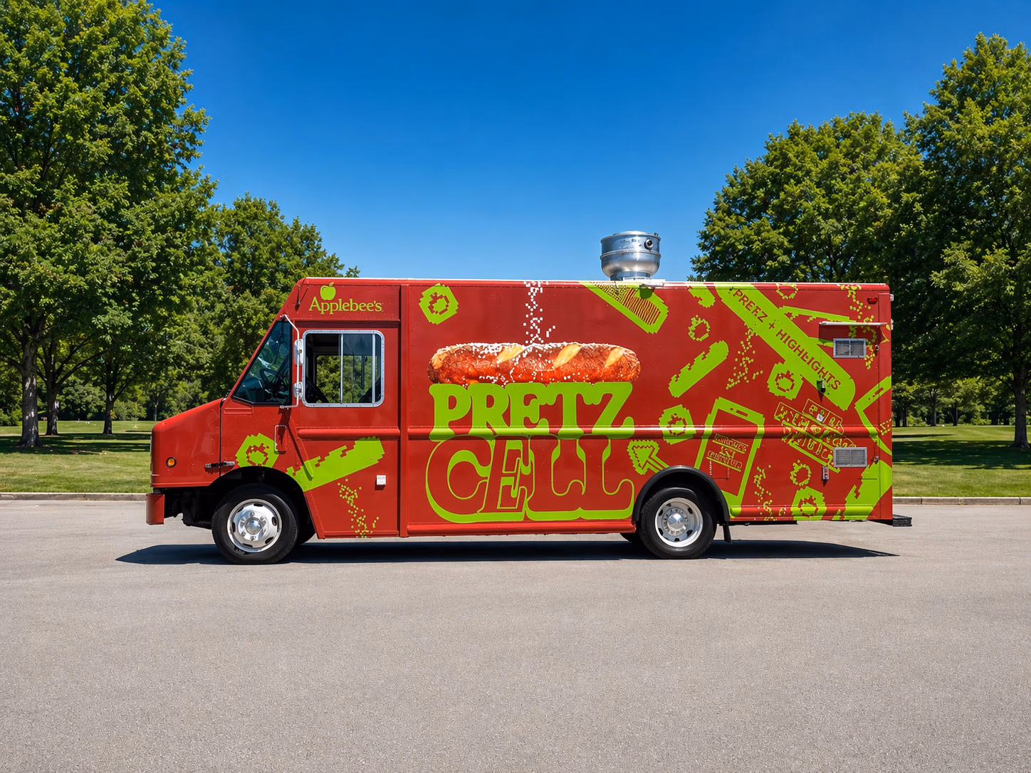 Applebee's Pretzel Cell vehicle wrap in Austin, TX