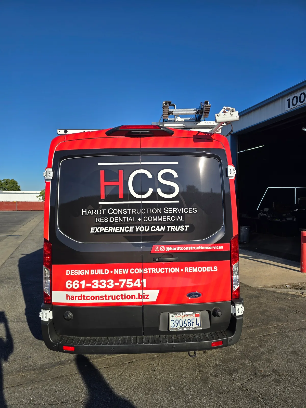 Partial wrap on a Ford Transit van in Bakersfield, CA