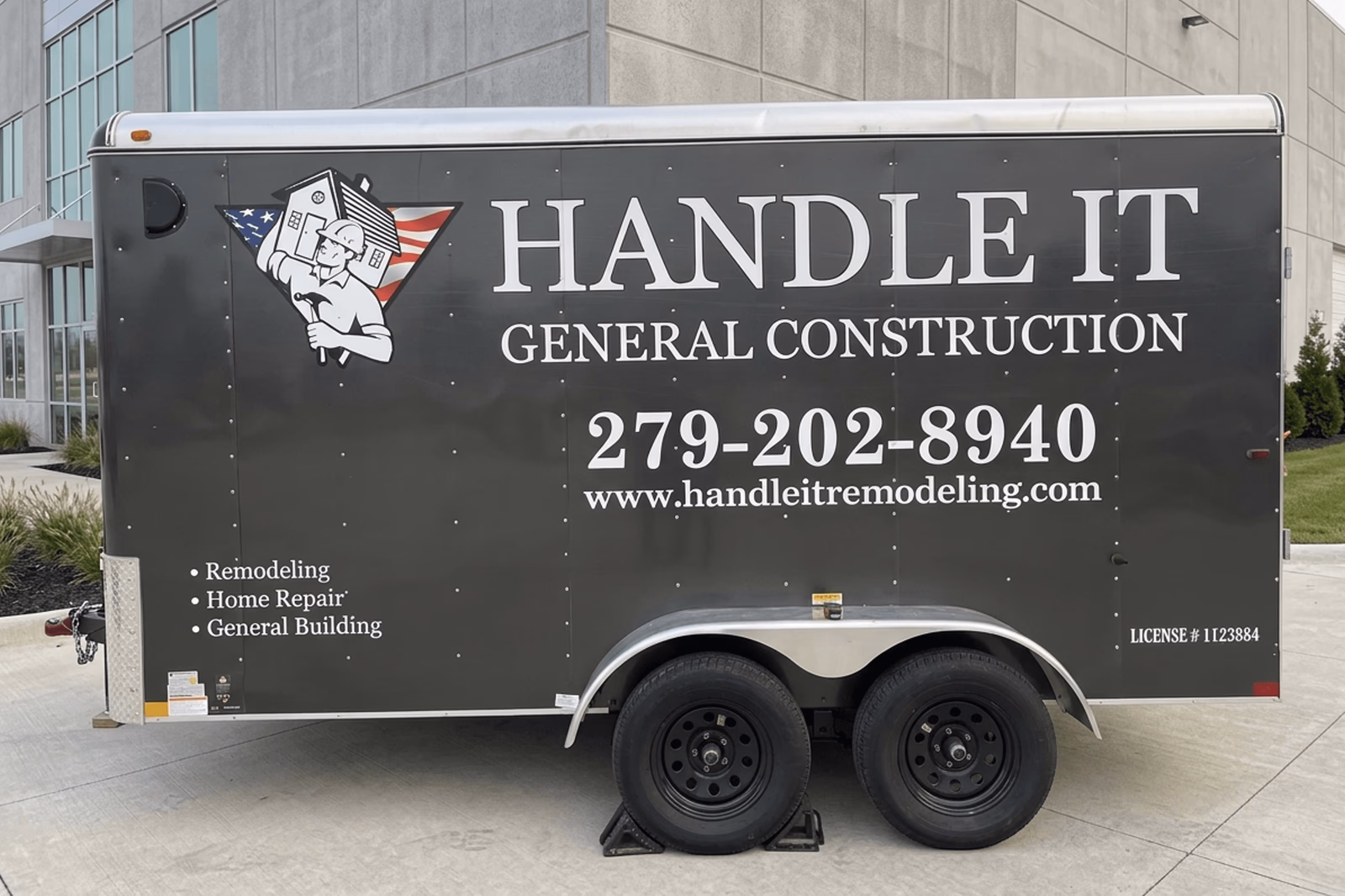 Handle It General Construction vehicle wrap in Sacramento, CA