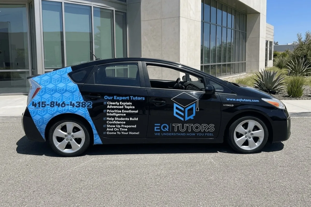 Partial wrap on a Toyota Prius in San Francisco, CA
