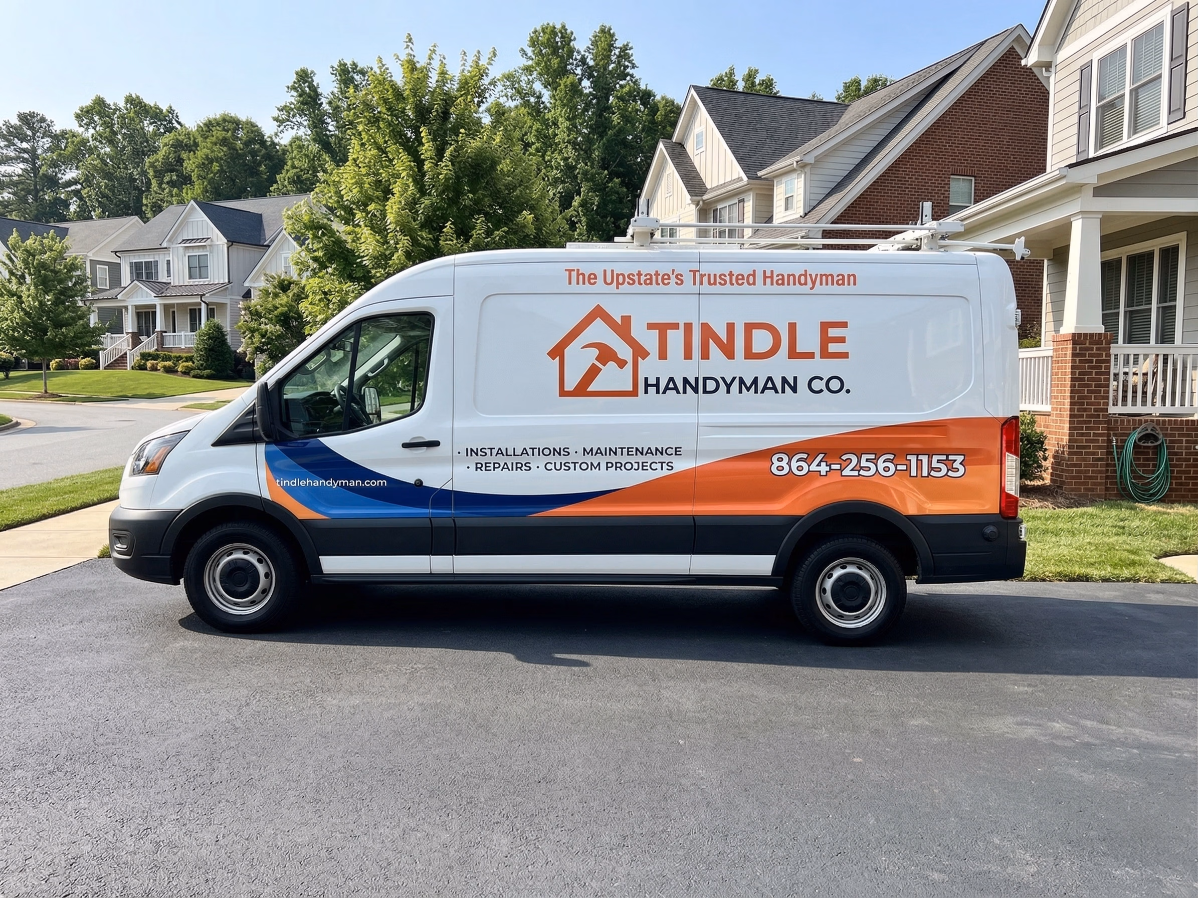 Tindle Handyman Co. vehicle wrap in Piedmont, SC