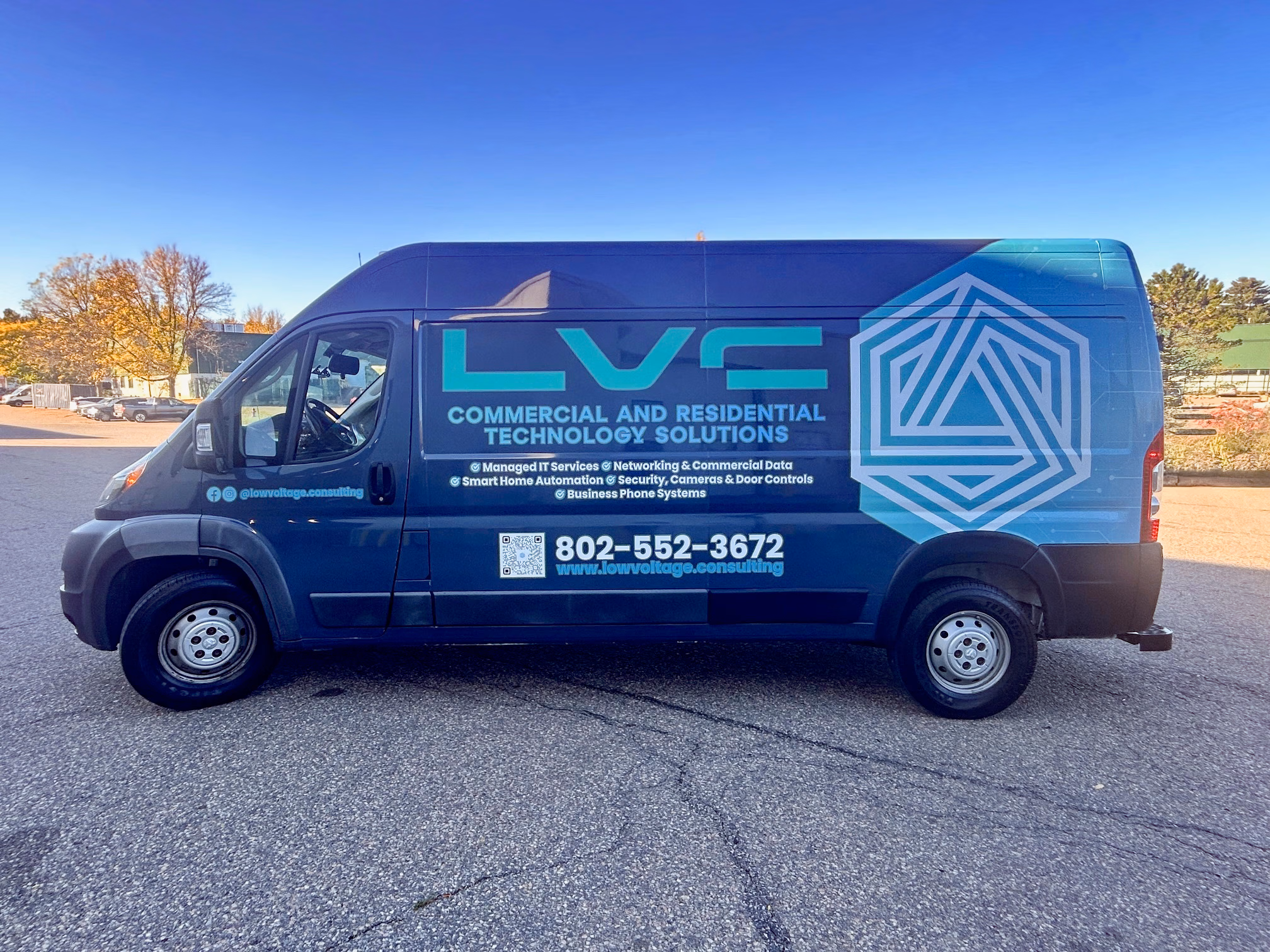 LVC Commercial and Residential Technology Solutions vehicle wrap in Vermont
