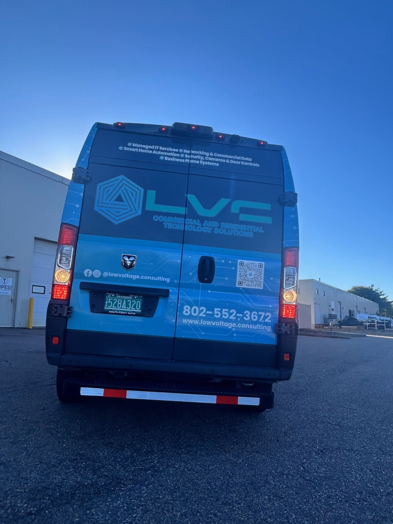 LVC Commercial and Residential Technology Solutions vehicle wrap in Vermont
