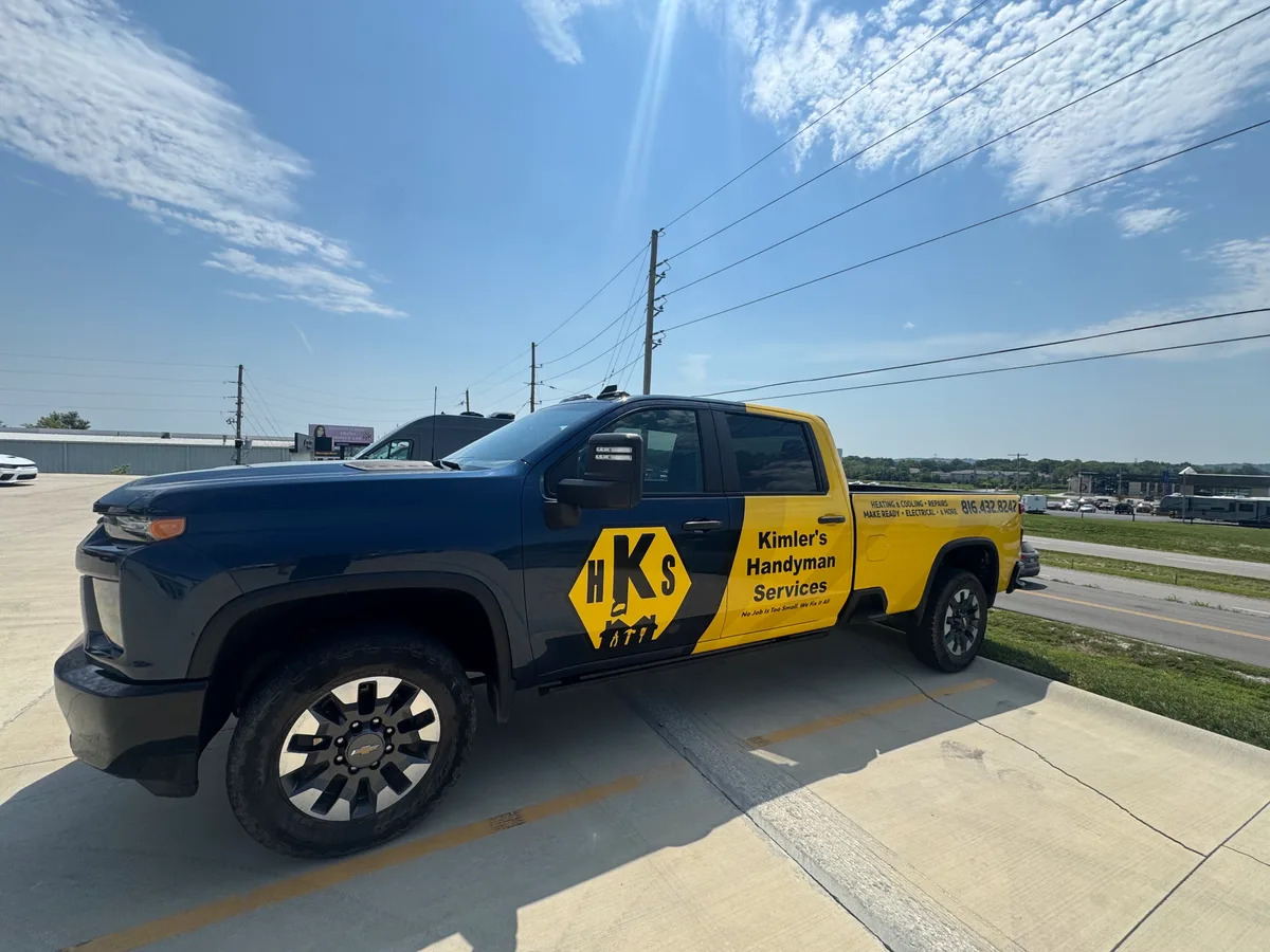 Partial wrap on a Chevrolet Silverado HD truck in Savannah, MO