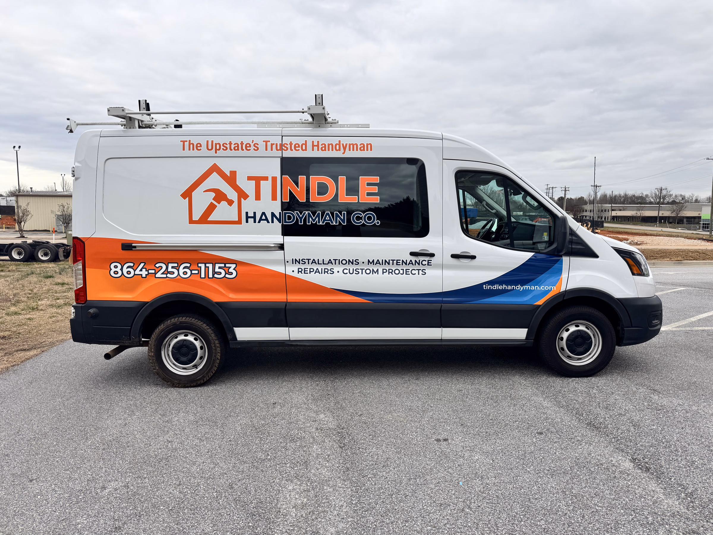 Tindle Handyman Co. vehicle wrap in Piedmont, SC