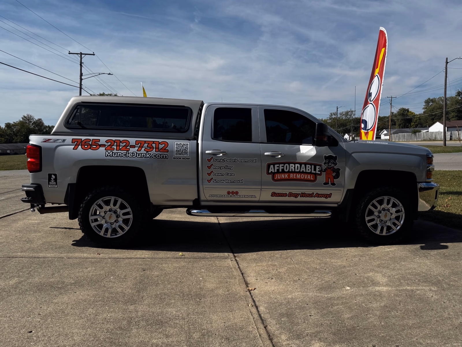 Affordable Junk Removal vehicle wrap in Muncie, IN
