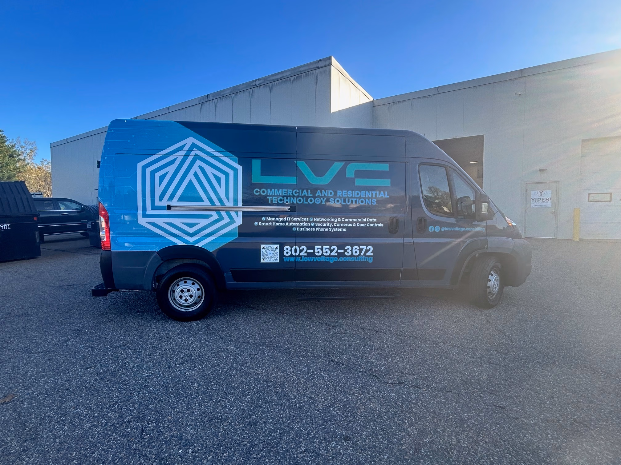 LVC Commercial and Residential Technology Solutions vehicle wrap in Vermont