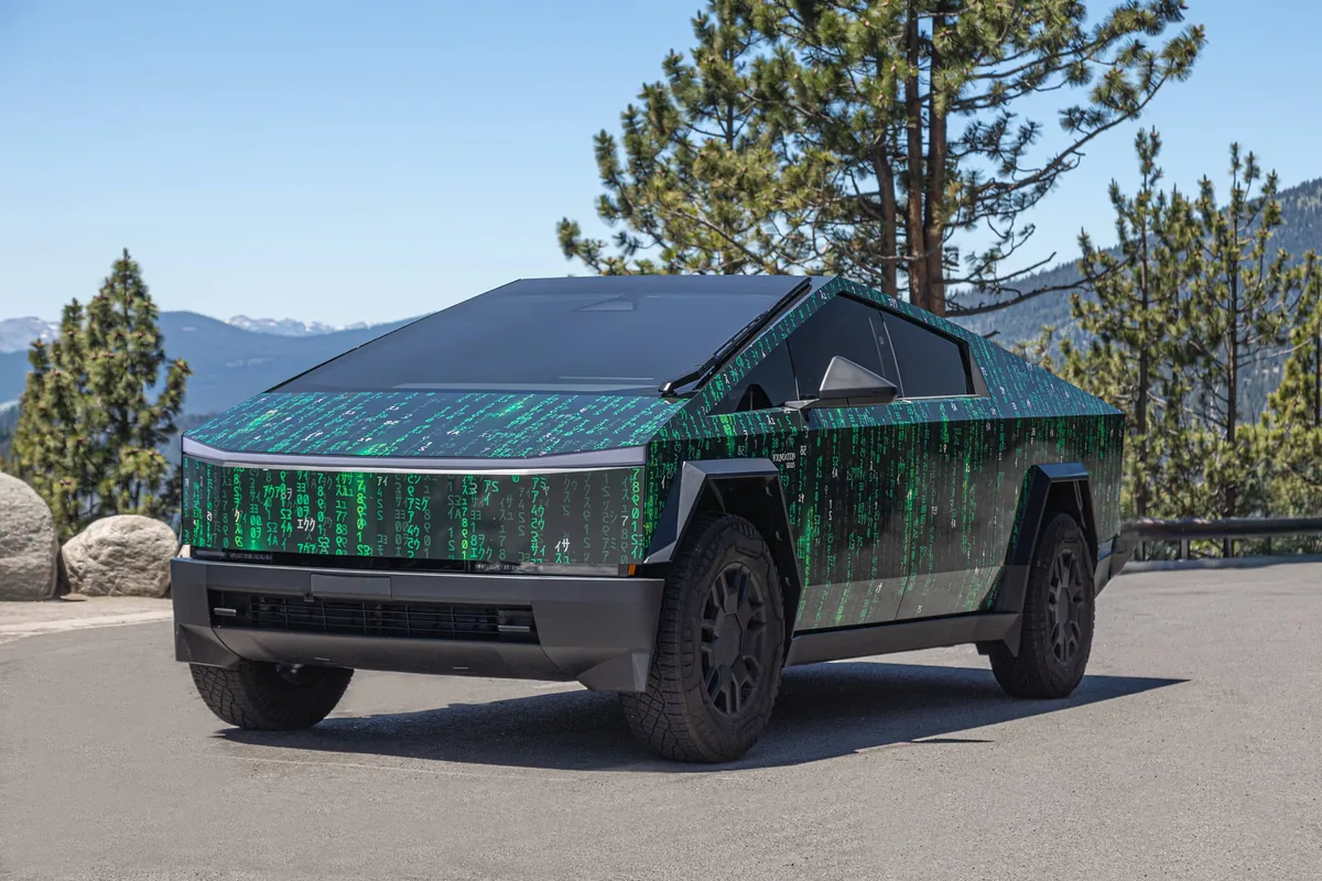 Full wrap on a Tesla Cybertruck in San Jose, CA