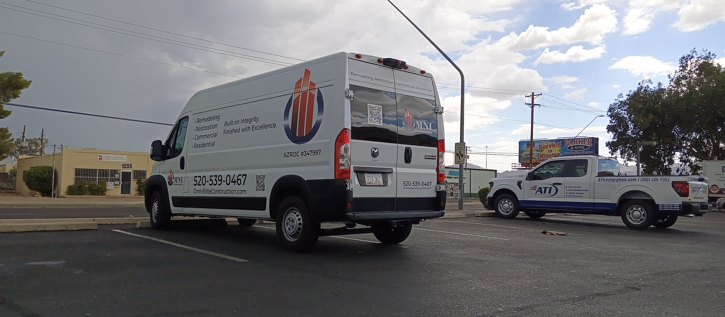 OmniElite Construction vehicle wrap in Tucson, AZ