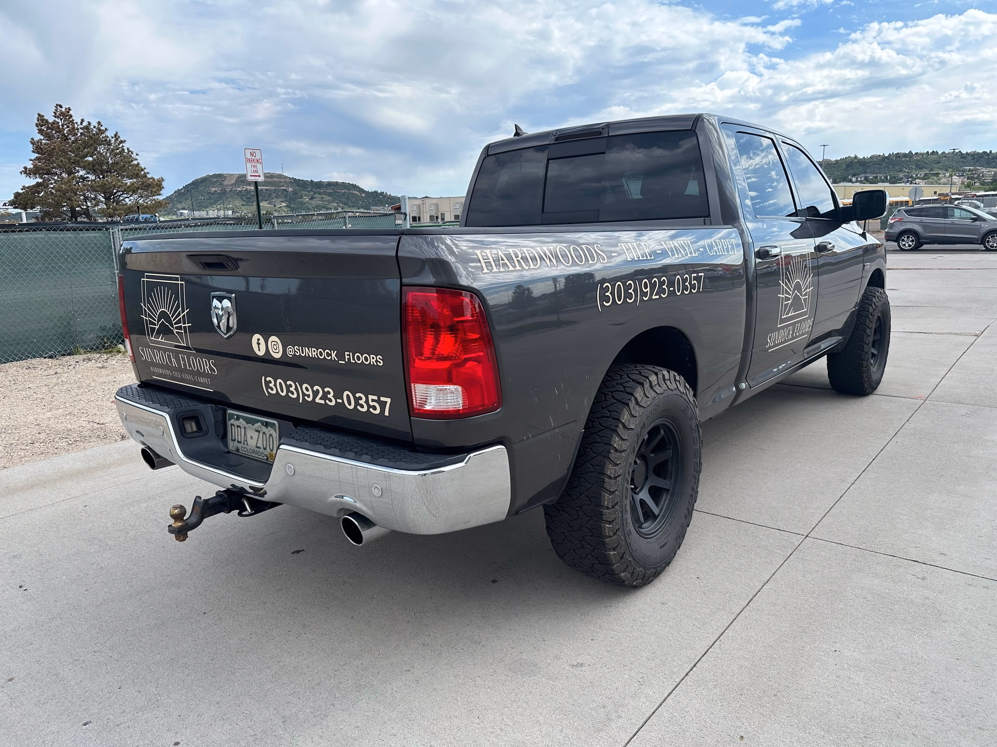 Sunrock Floors vehicle wrap in Castle Rock, CO
