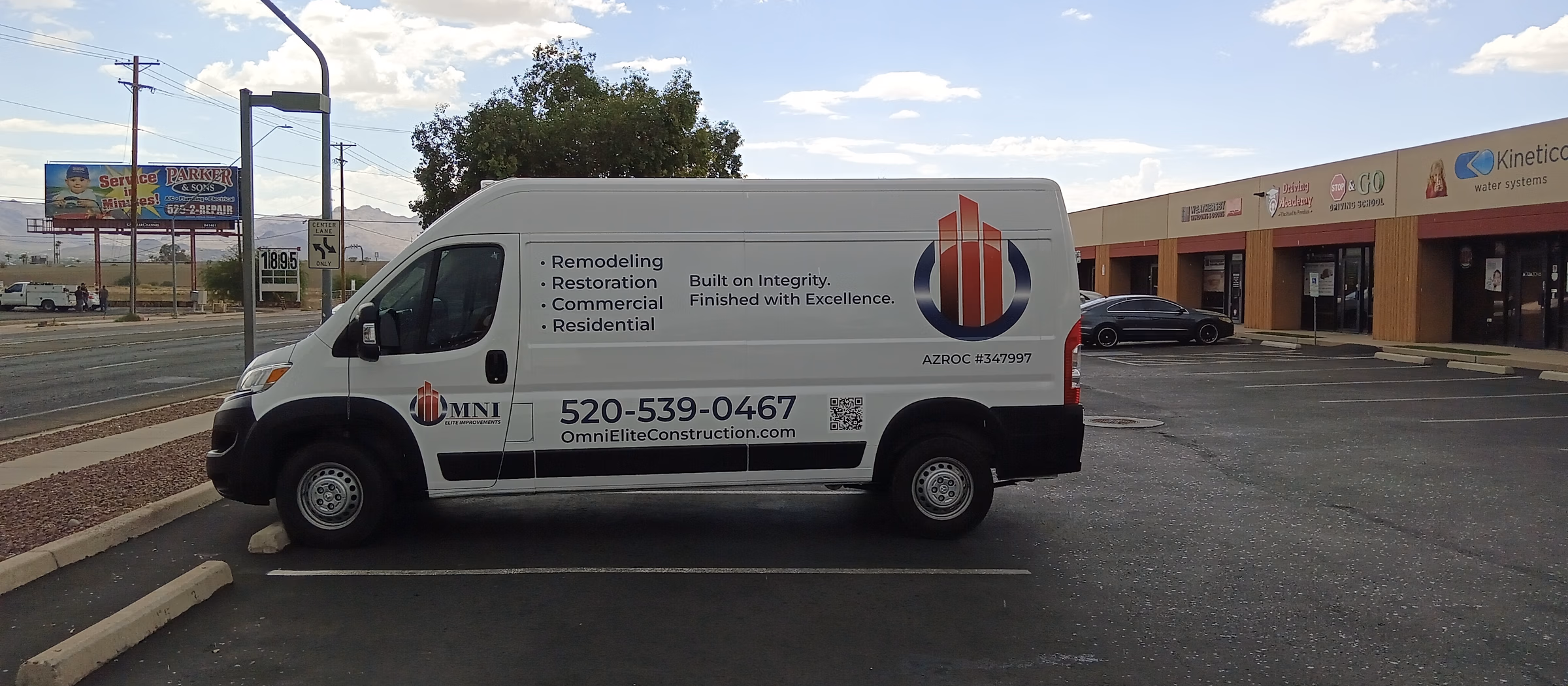 OmniElite Construction vehicle wrap in Tucson, AZ