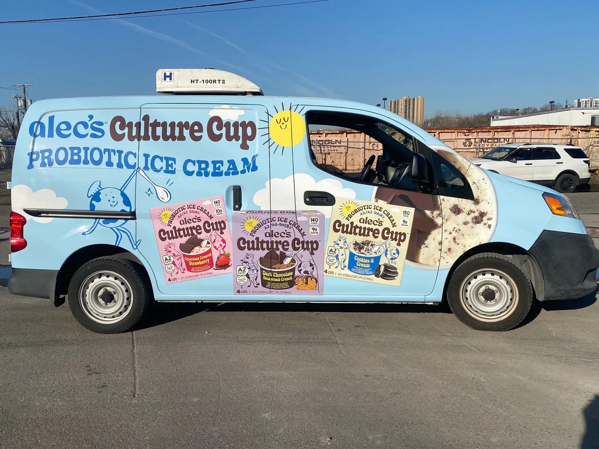 Full wrap on a Nissan NV200 van in Newark, NJ