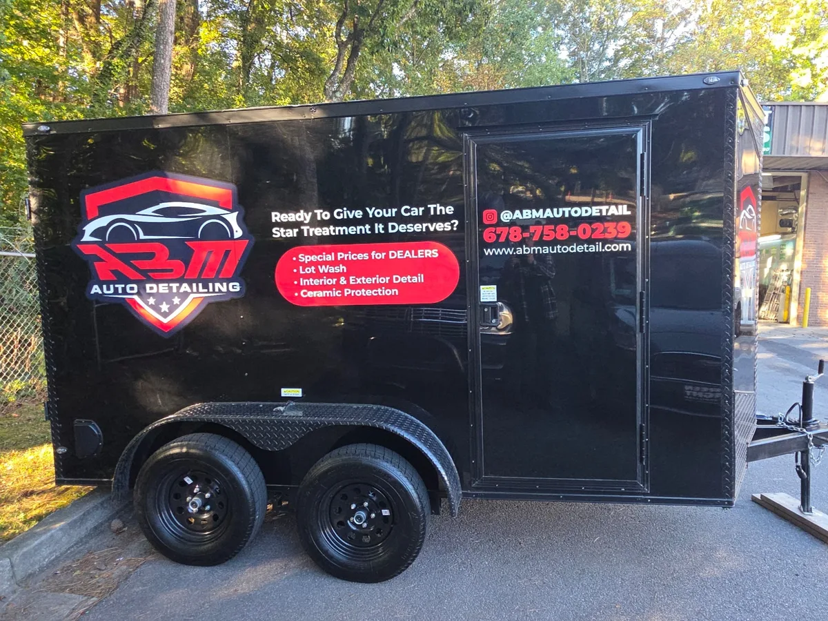 Spot graphics on a trailer in Roswell, GA