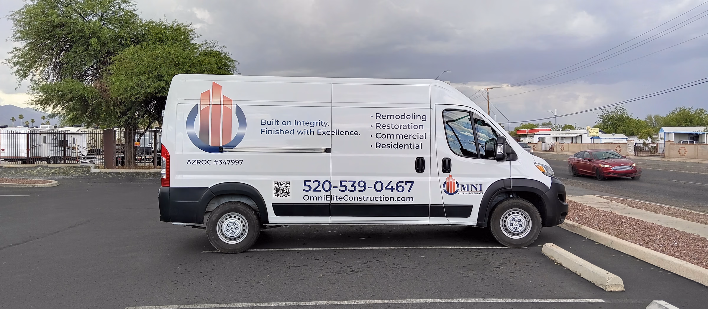 OmniElite Construction vehicle wrap in Tucson, AZ