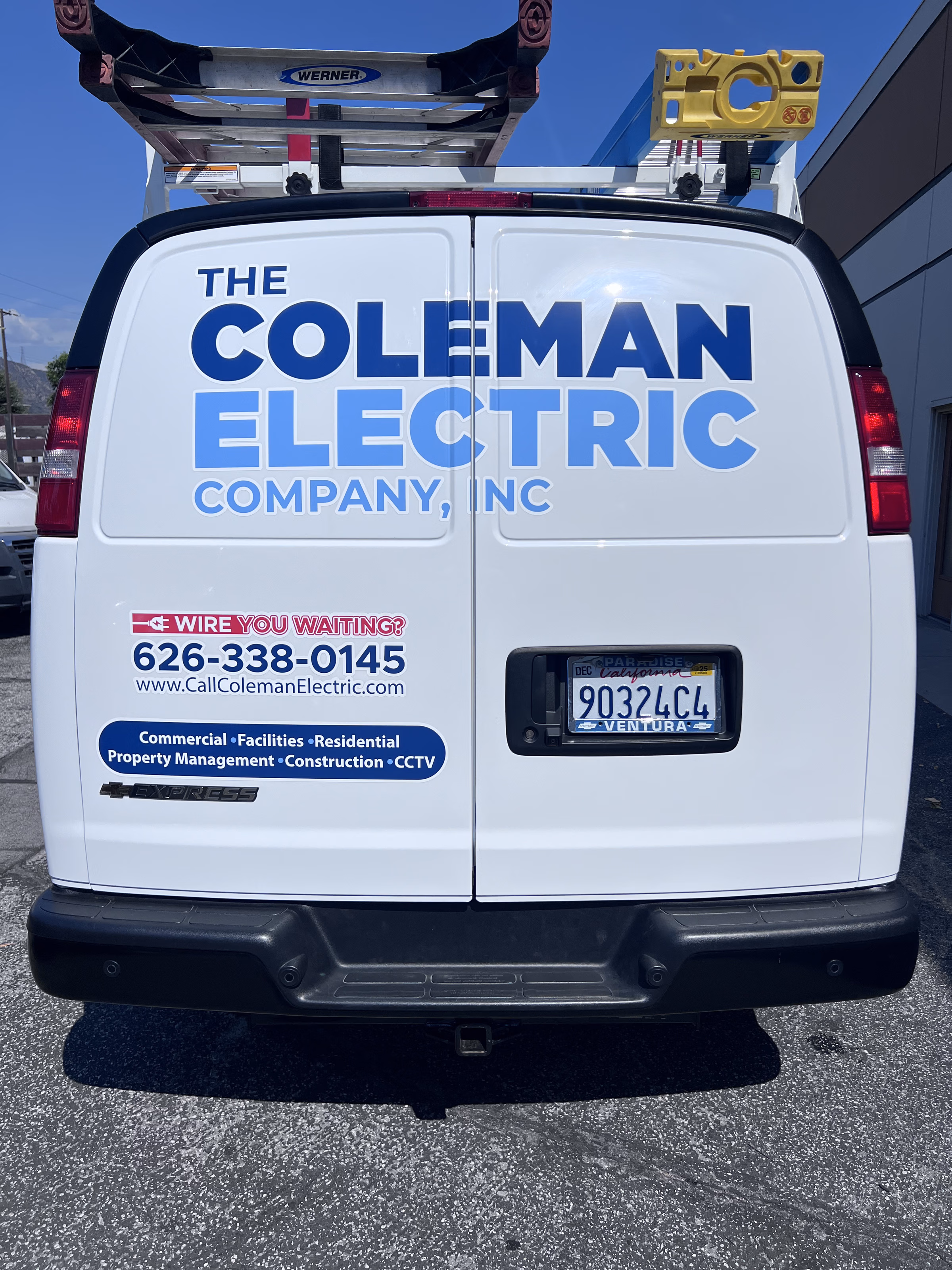 The Coleman Electric Company, Inc. vehicle wrap in San Gabriel Valley, CA