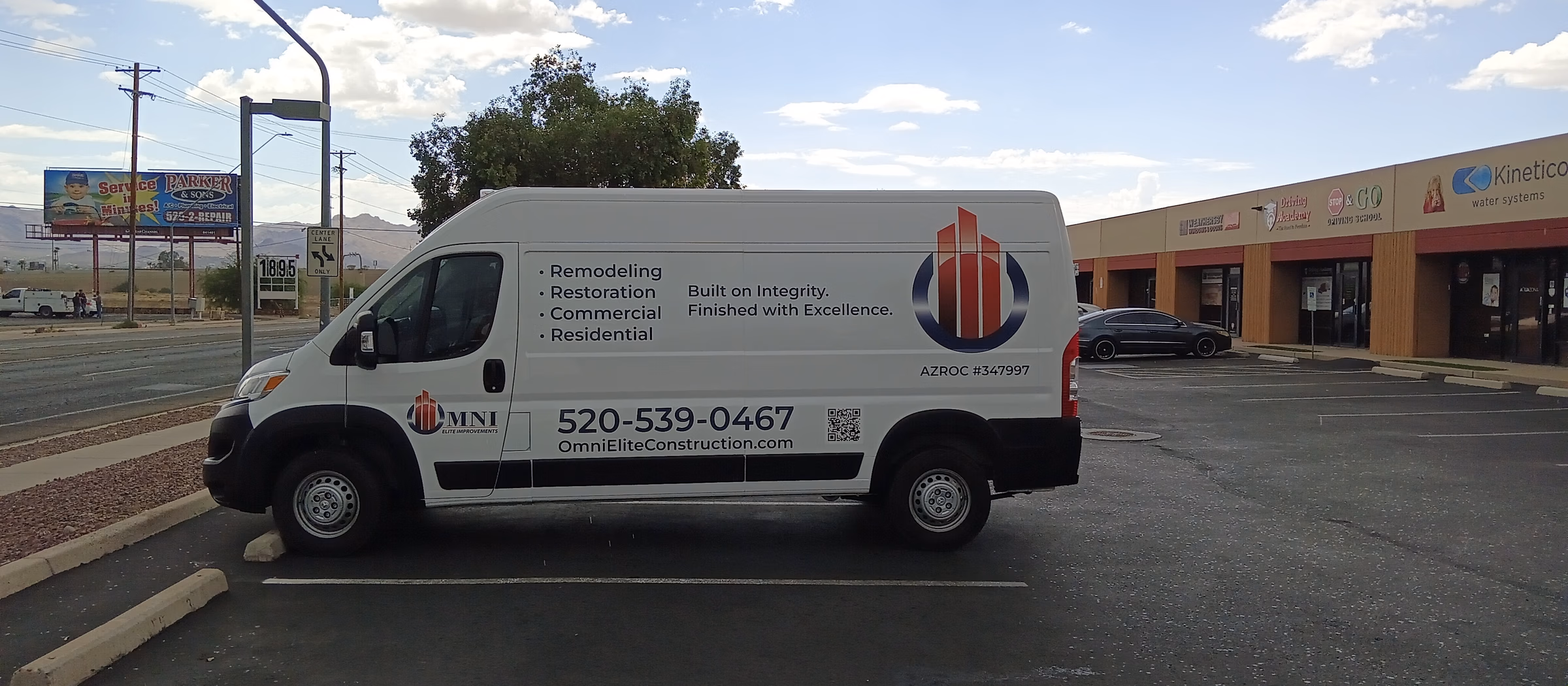 OmniElite Construction vehicle wrap in Tucson, AZ